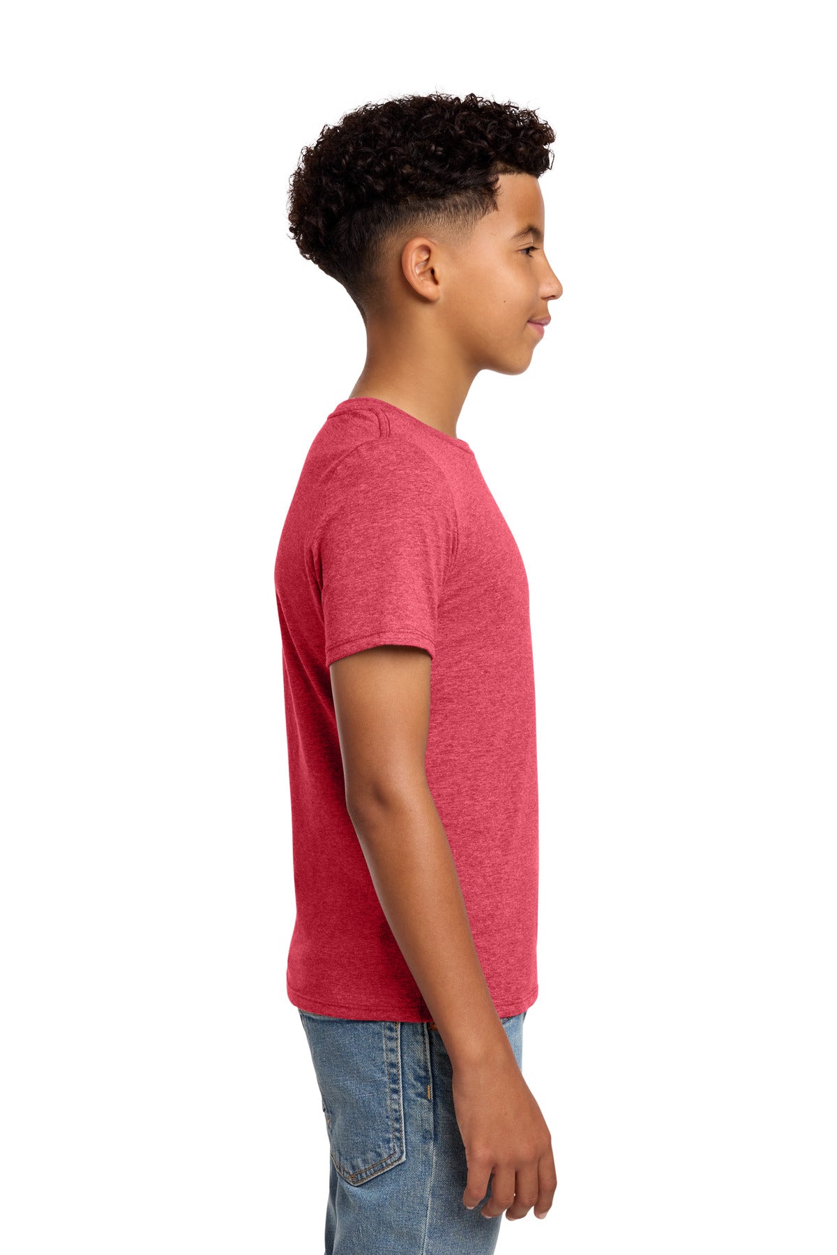Right View of HtdRed District Youth Perfect Blend CVC Tee DT108Y plain