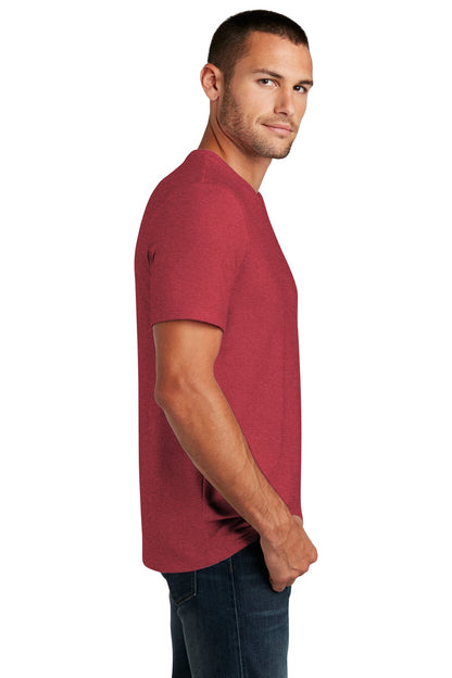 Right View of Hthrd Red District Flex Tee DT7500 plain