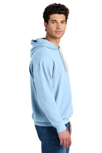 Right View of Hydrangea Comfort Colors Lightweight Hooded Sweatshirt 1467 plain