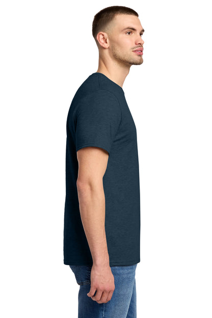 Right View of IndigoHtr Jerzees Premium Blend Ring Spun T-Shirt 560M plain