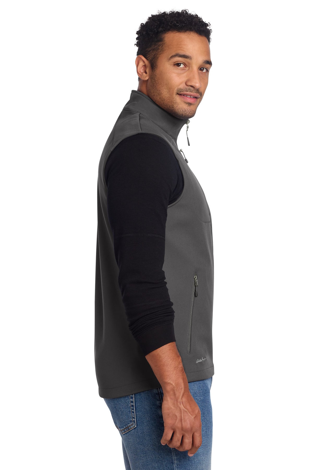 Right View of IronGate Eddie Bauer Stretch Soft Shell Vest EB546 plain