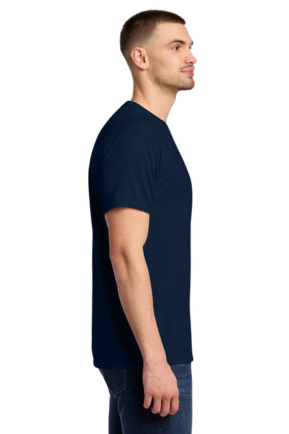 Right View of JNavy Jerzees Dri-Power 100% Polyester T-Shirt. 21M plain