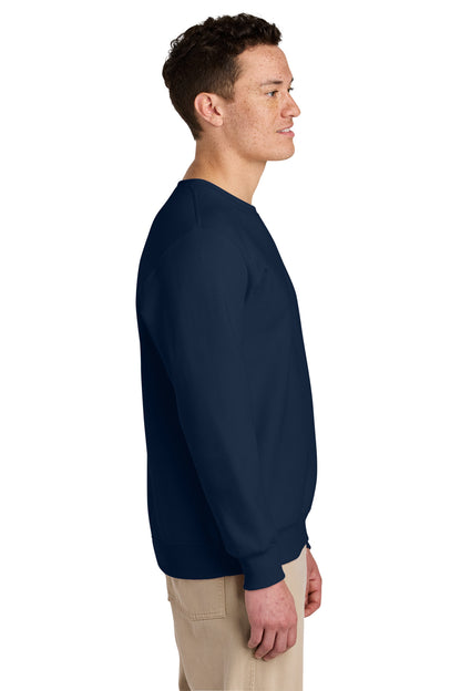 Right View of JNavy Jerzees Eco Premium Blend Crewneck Sweatshirt 701M plain