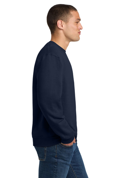 Right View of JNavy Jerzees - NuBlend Crewneck Sweatshirt. 562M plain