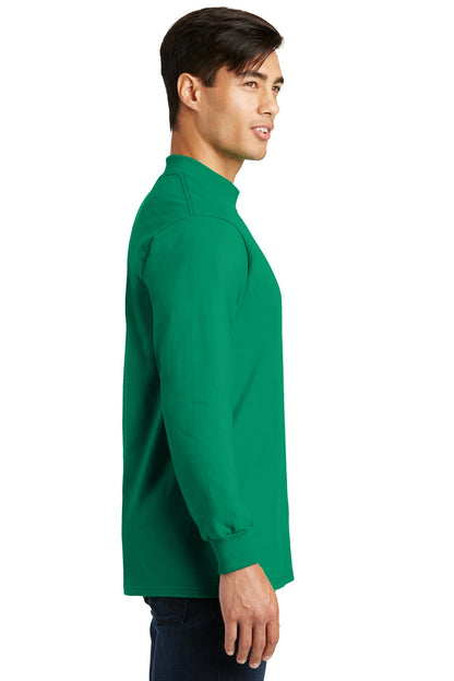 Right View of Kelly Port & Co Essential Mock Turtleneck. PC61M plain