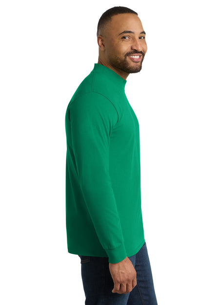 Right View of Kelly Port & Co Essential Mock Turtleneck. PC61M plain