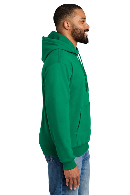 Right View of Kelly Port & Co Tall Essential Fleece Pullover Hooded Sweatshirt. PC90HT plain