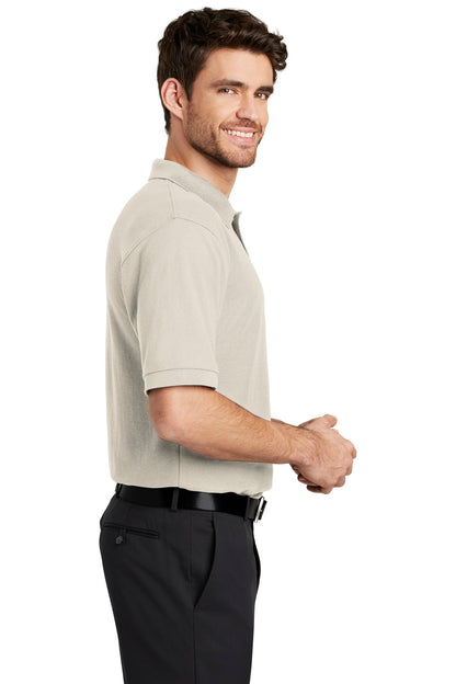 Right View of Light Stone Port Authority Extended Size Silk Touch Polo K500ES plain