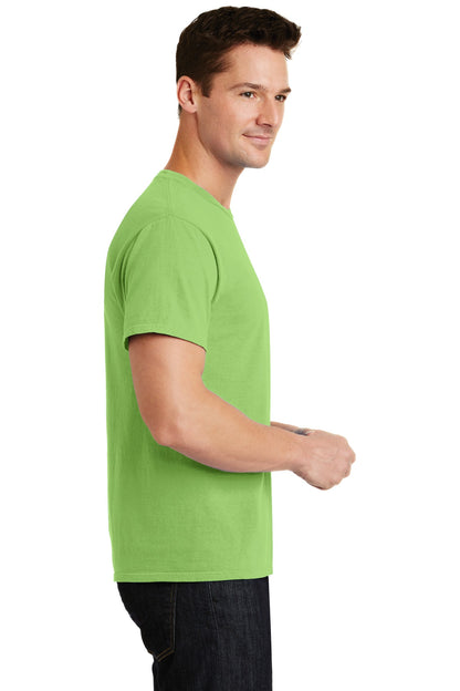 Right View of Limeaid Port & Co Beach Wash Garment-Dyed Tee. PC099 plain