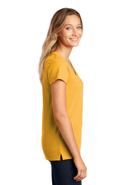Right View of Maize Yellow District Women's Re-Tee V-Neck DT8001 plain