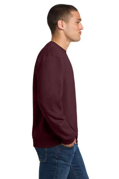Right View of Maroon Jerzees - NuBlend Crewneck Sweatshirt. 562M plain