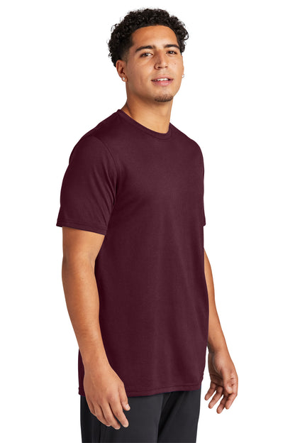 Right View of Maroon Sport-Tek Echo Tee ST760 plain