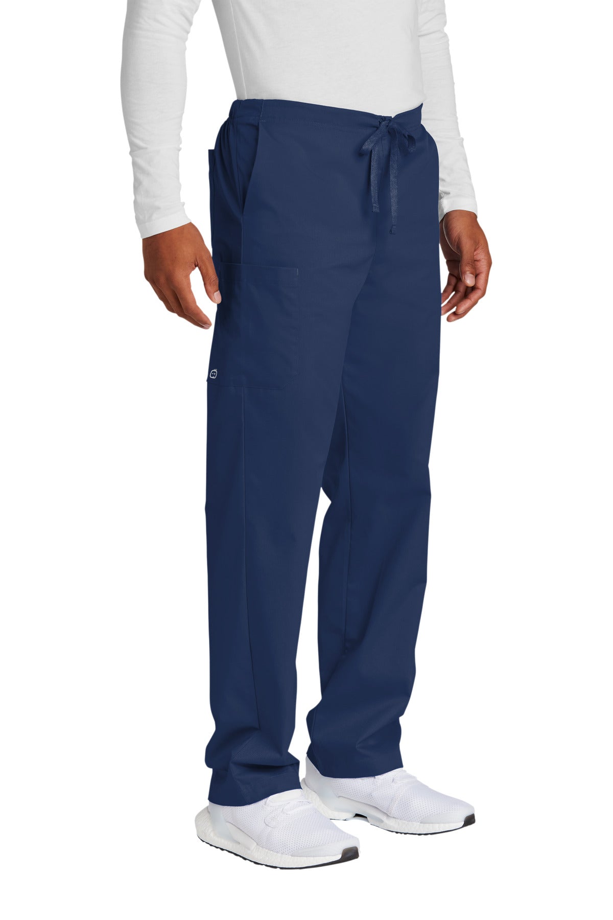 Right View of Navy Wink Unisex WorkFlex Cargo Pant WW3150 plain