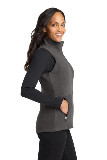 Right View of Pewter Port Authority Women's Accord Microfleece Vest L152 plain