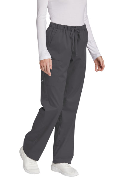 Right View of Pewter Wink Women's Tall WorkFlex Cargo Pant WW4550T plain