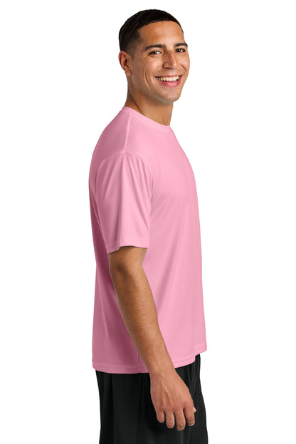 Right View of Pink A4 Cooling Performance Short Sleeve Tee A4N3142 plain