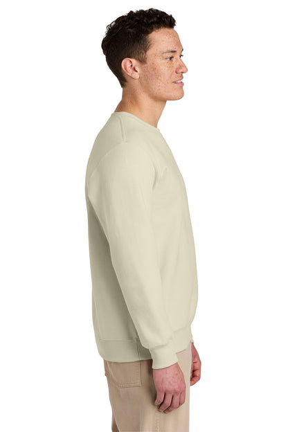 Right View of Putty Jerzees Eco Premium Blend Crewneck Sweatshirt 701M plain