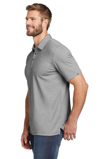 Right View of QuiShaGyHt TravisMathew Oceanside Heather Polo. TM1MU412 plain