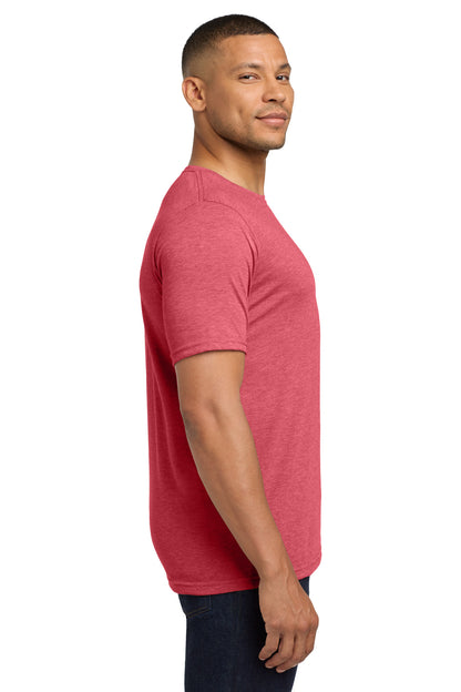 Right View of Red Next Level Apparel Adult Poly/Cotton Tee. NL6200 plain