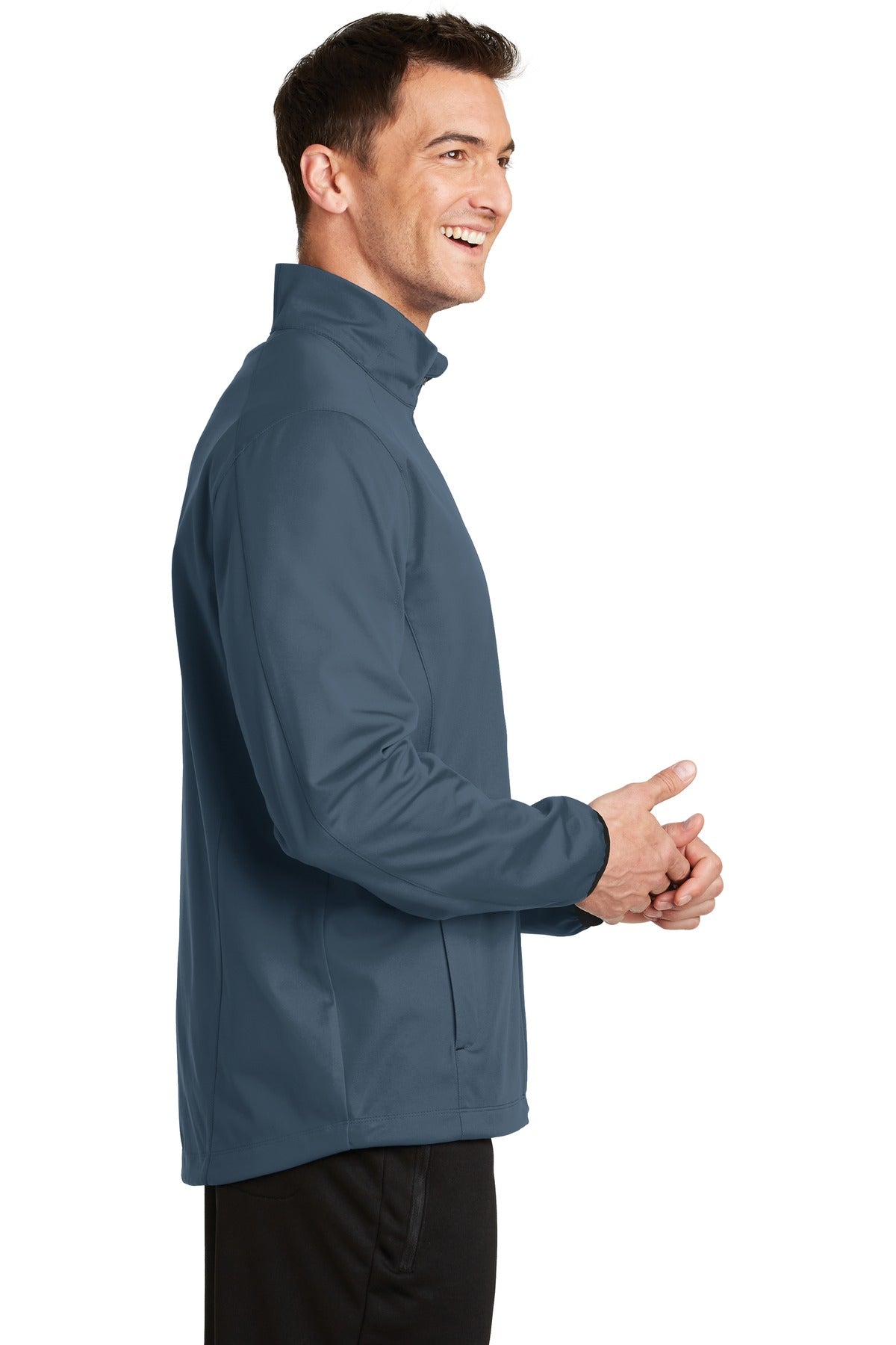 Right View of Regatta Blue Port Authority Active Soft Shell Jacket. J717 plain