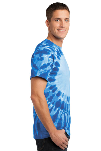 Right View of Royal Port & Co Window Tie-Dye Tee. PC149 plain