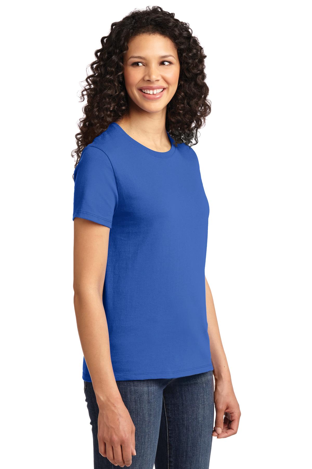 Right View of Royal Port & Co Women's Essential Tee. LPC61 plain