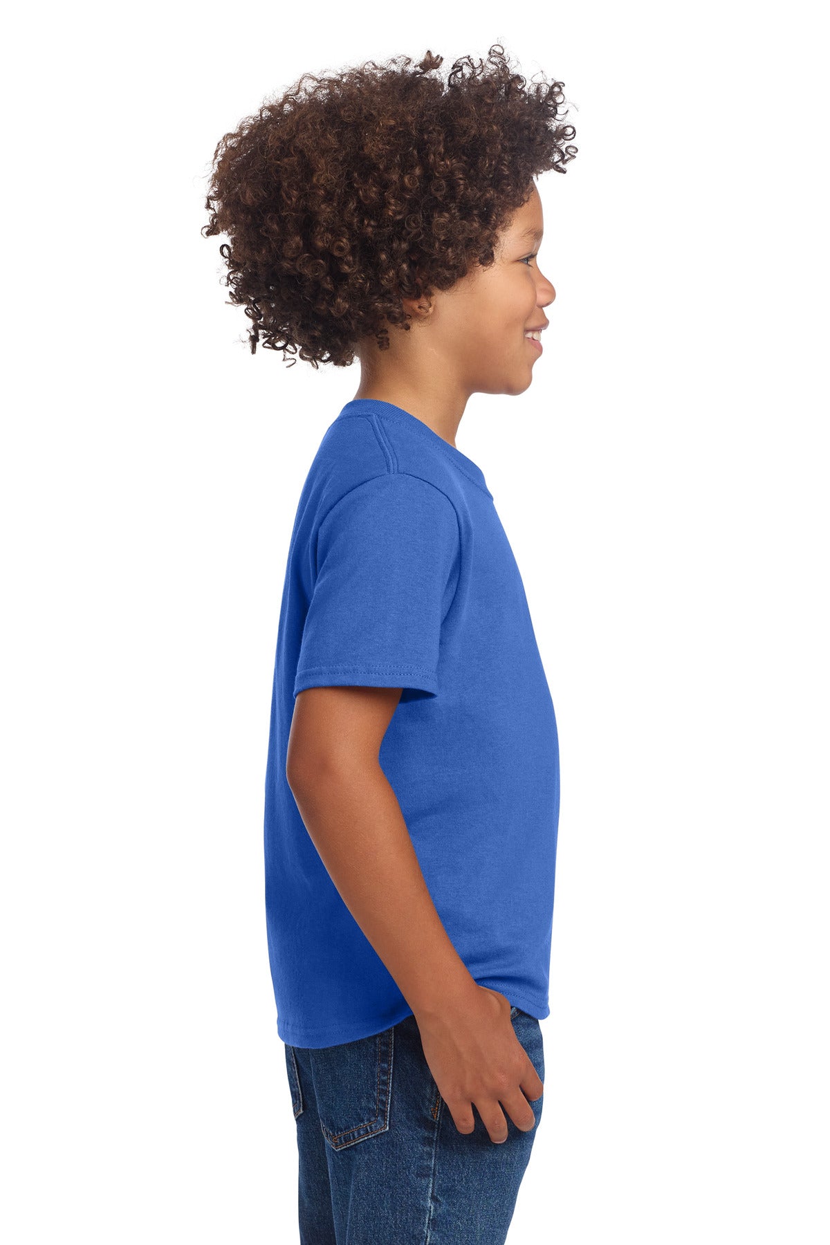 Right View of Royal Port & Co Youth Core Cotton DTG Tee PC54YDTG plain