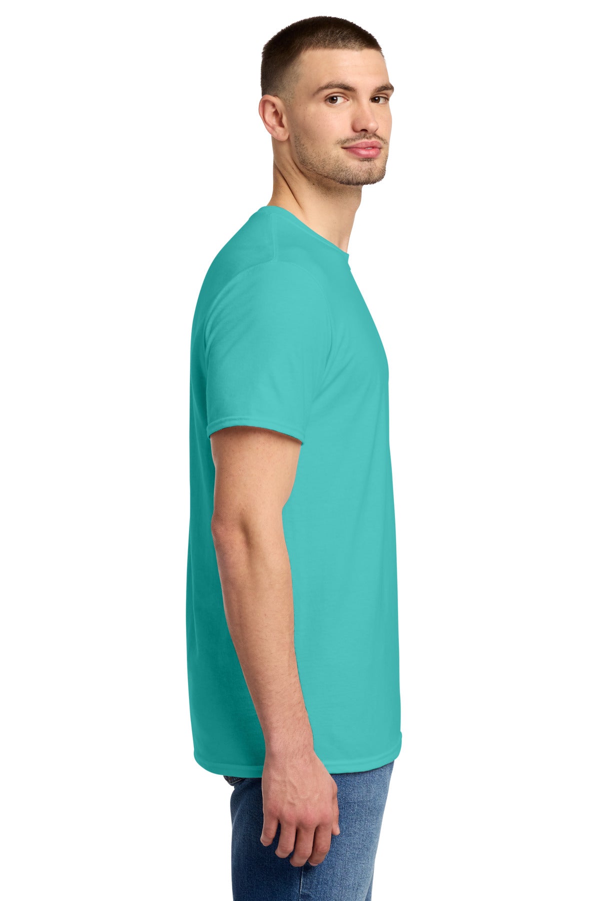 Right View of ScubaBlue Jerzees Premium Blend Ring Spun T-Shirt 560M plain