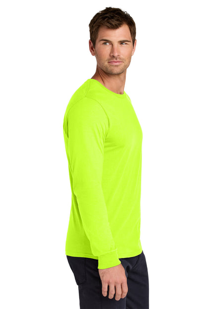 Right View of SftyGrn Jerzees Classics Unisex Cotton Long Sleeve T-Shirt 363L plain