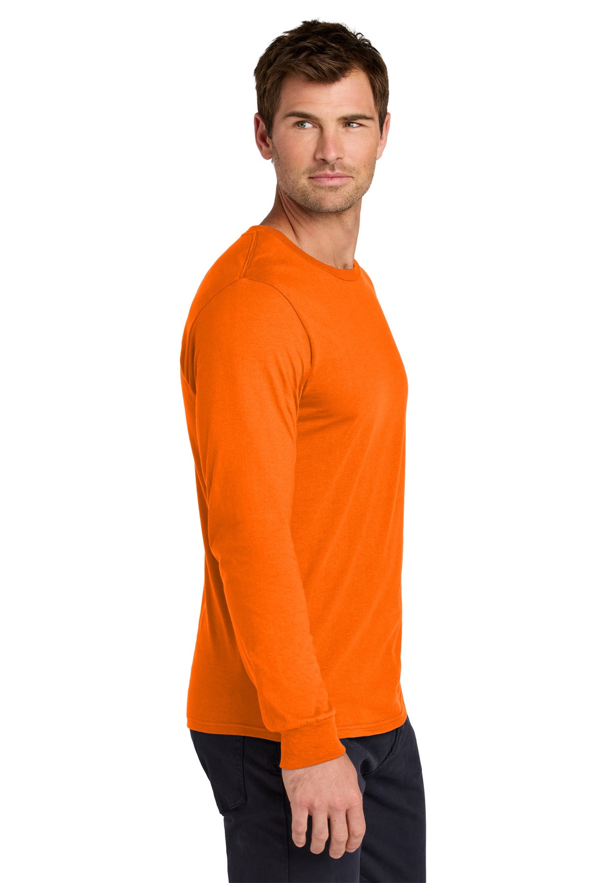 Right View of SftyOrg Jerzees Classics Unisex Cotton Long Sleeve T-Shirt 363L plain