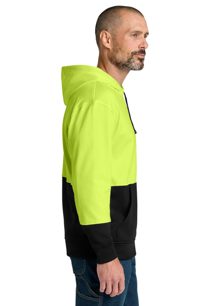 Right View of SftyYellow CornerStone Enhanced Visibility Fleece Pullover Hoodie CSF01 plain
