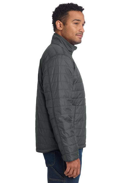Right View of Shadow Grey Carhartt Gilliam Jacket. CT102208 plain