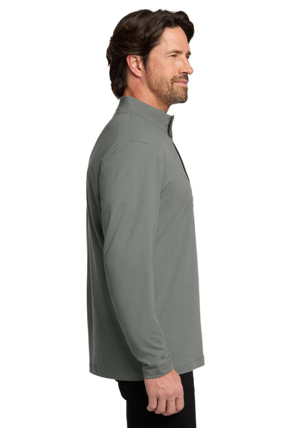 Right View of ShadowGrey Port Authority Fairway Stretch 1/4-Zip K829 plain
