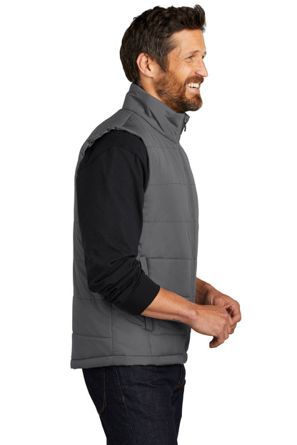 Right View of ShadowGrey Port Authority Puffer Vest J853 plain