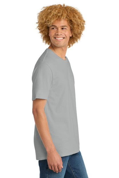 Right View of Silver District Perfect Weight Tee. DT104 plain