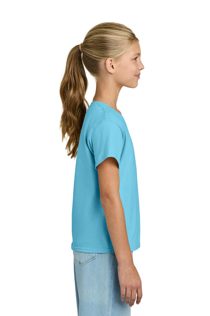 Right View of Sky Gildan Youth Light Cotton Tee 3000B plain