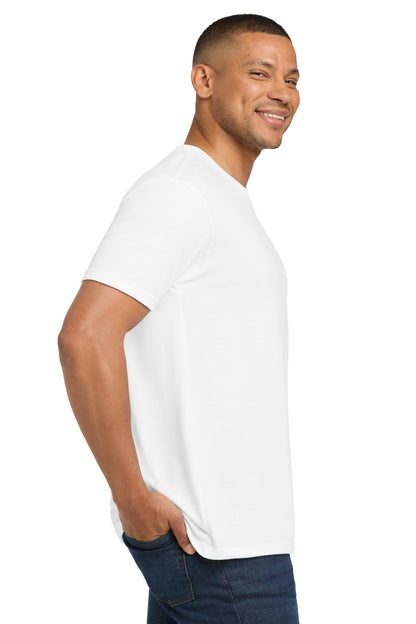 Right View of SolidWhite Next Level Apparel Adult Tri-Blend Tee. NL6010 plain