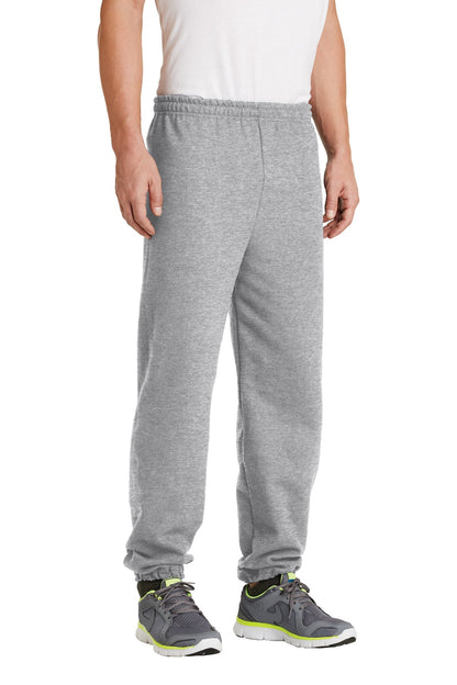 Right View of Sport Grey Gildan Heavy Blend Sweatpant. 18200 plain