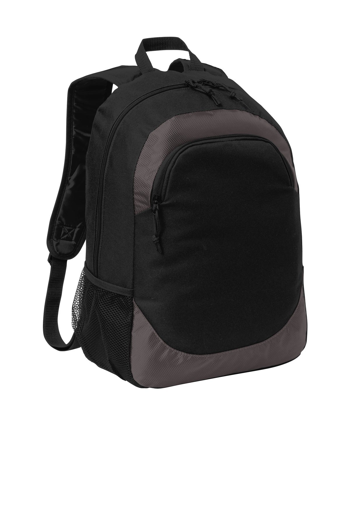 Right View of Sterling Gy/Bk Port Authority Circuit Backpack. BG217 plain