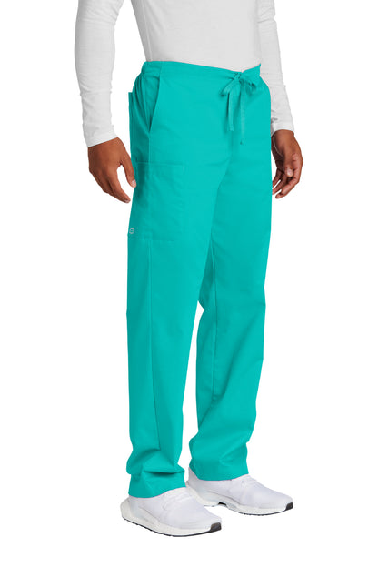 Right View of Teal Wink Unisex WorkFlex Cargo Pant WW3150 plain