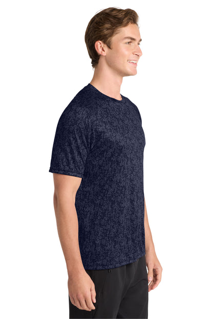 Right View of True Navy Sport-Tek Digi Camo Tee. ST460 plain