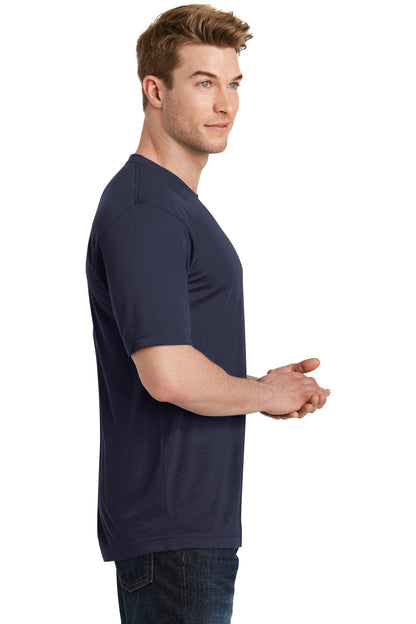 Right View of True Navy Sport-Tek PosiCharge Competitor Cotton Touch Tee. ST450 plain
