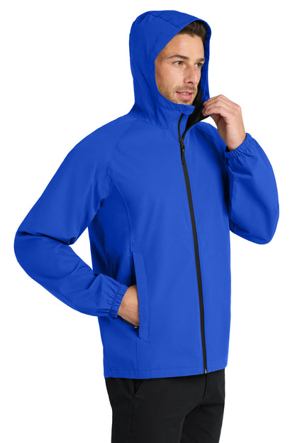 Right View of True Royal Port Authority Essential Rain Jacket J407 plain