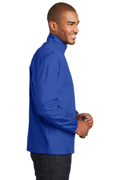 Right View of True Royal Port Authority Zephyr 1/2-Zip Pullover. J343 plain