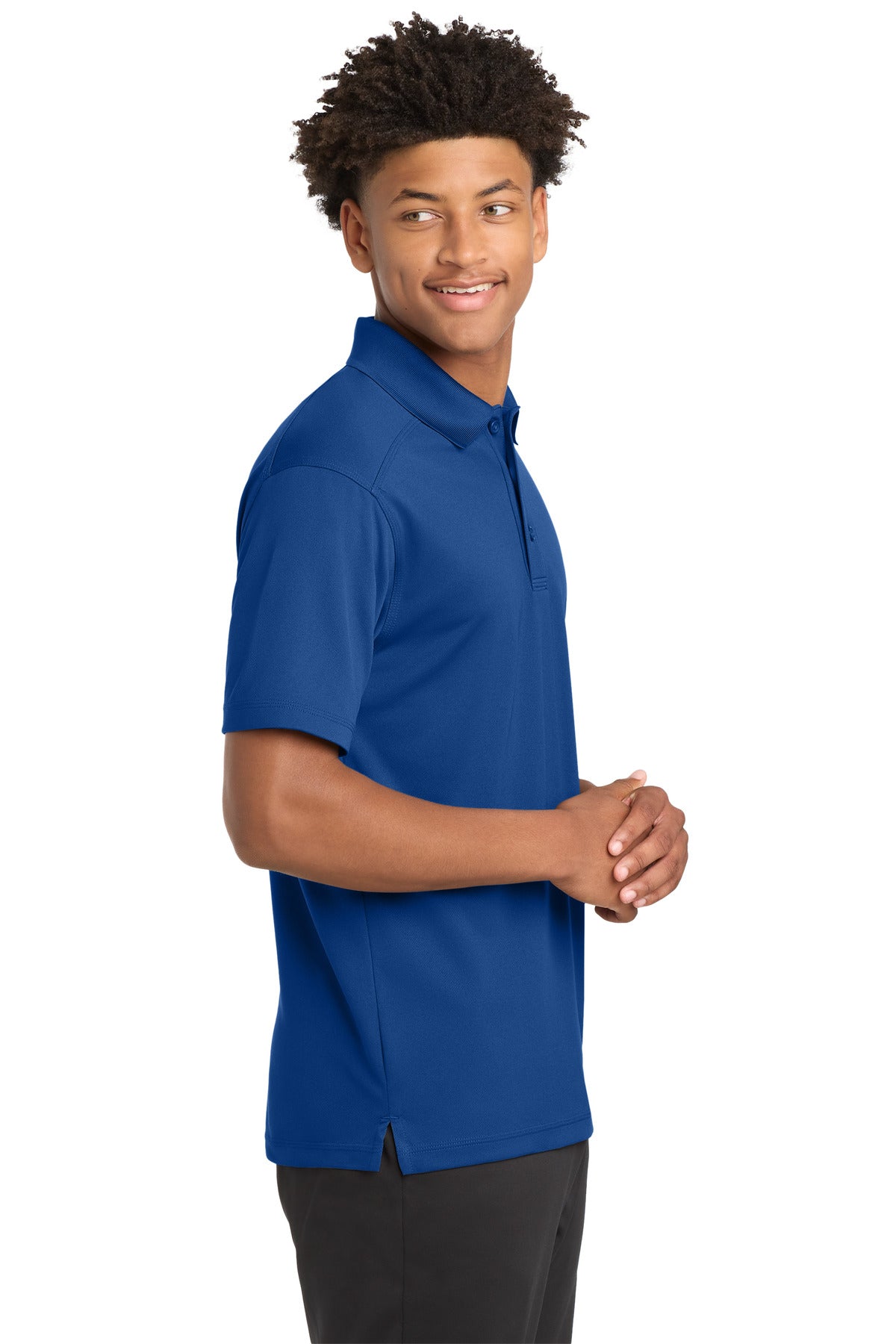 Right View of True Royal Sport-Tek PosiCharge Micro-Mesh Polo. ST680 plain
