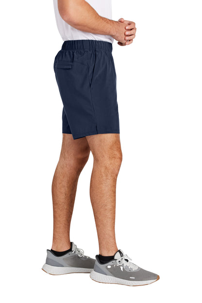 Right View of TrueNavy Sport-Tek Repeat 7" Short ST485 plain