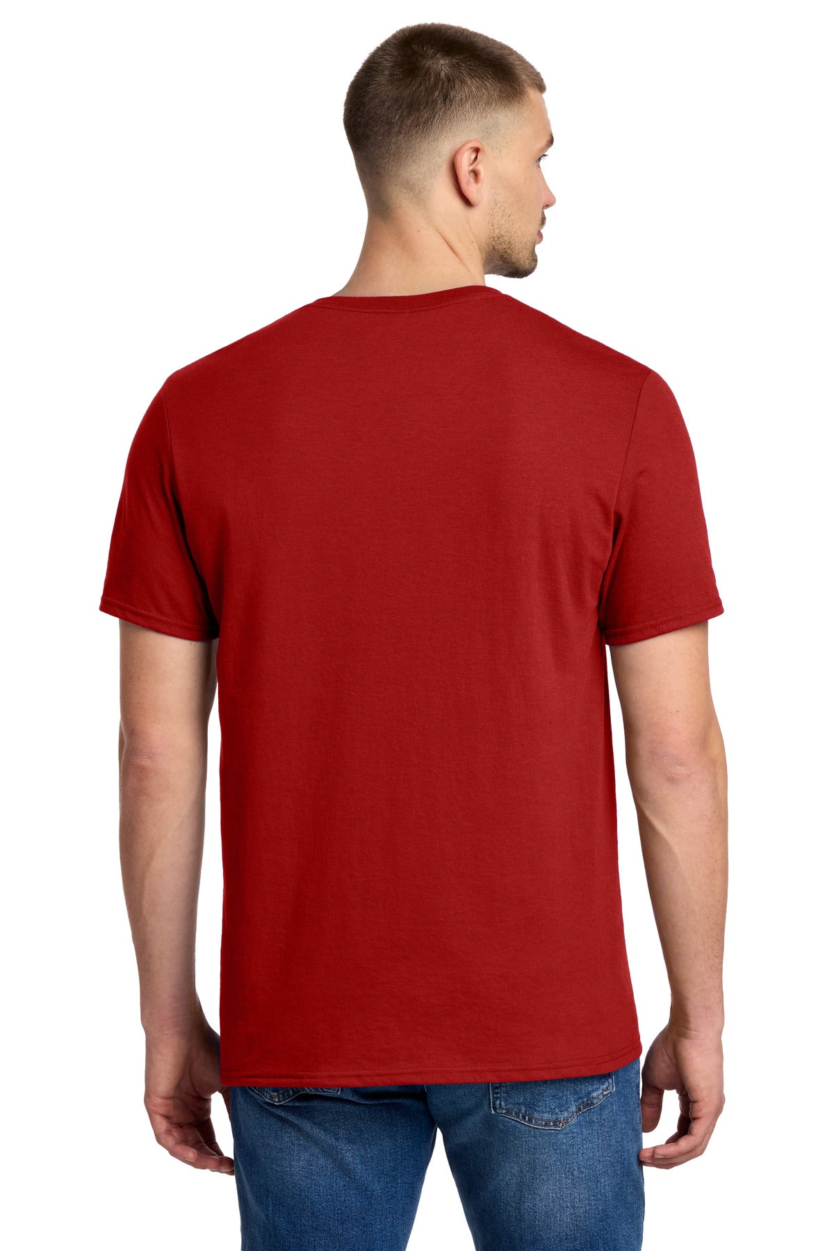 Right View of TrueRed Jerzees Premium Blend Ring Spun T-Shirt 560M plain