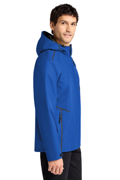 Right View of TrueRoyal Port Authority Collective Tech Outer Shell Jacket J920 plain