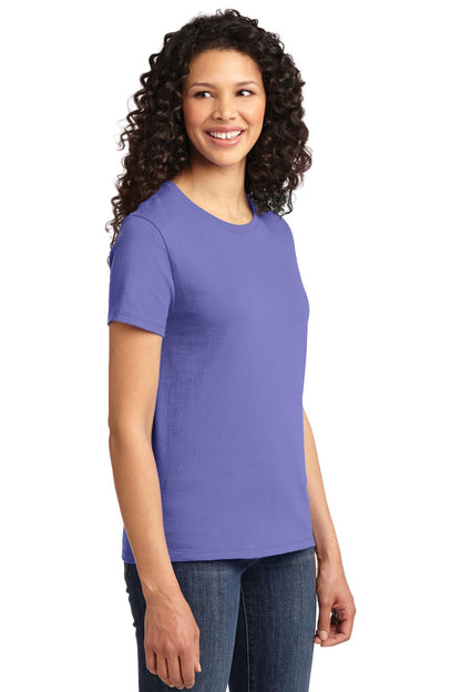 Right View of Violet Port & Co Women's Essential Tee. LPC61 plain