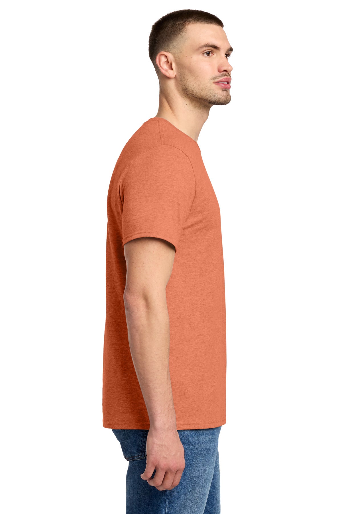 Right View of VtgHtrOrge Jerzees Premium Blend Ring Spun T-Shirt 560M plain